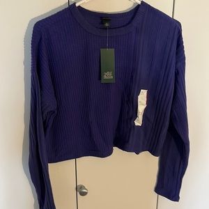 NWT - Long Sleeve Boxy Crop Top